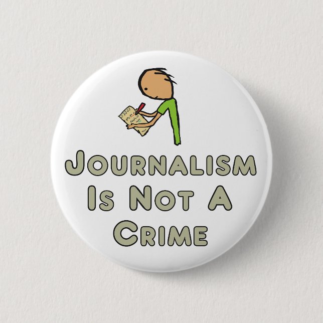Bóton Redondo 5.08cm Jornalismo Não É Crime (Frente)
