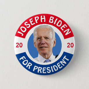 Bóton Redondo 5.08cm Joseph Biden para o Presidente 2020