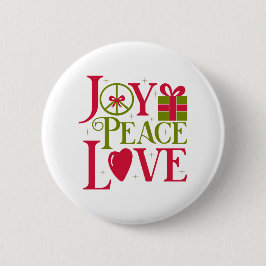 Bóton Redondo 5.08cm Joy Peace Love