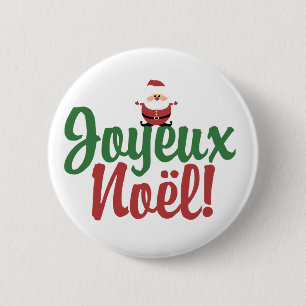 Bóton Redondo 5.08cm Joyeux Noel Feliz Natal