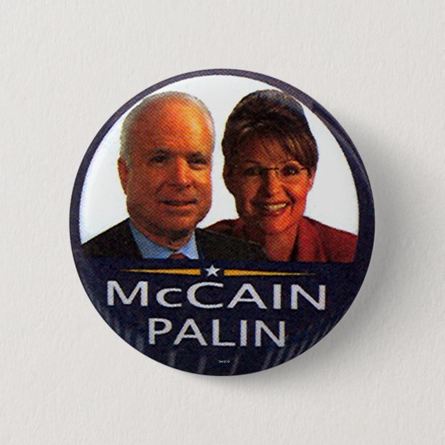Bóton Redondo 5.08cm Jugate de McCain-Palin - botão (Frente)