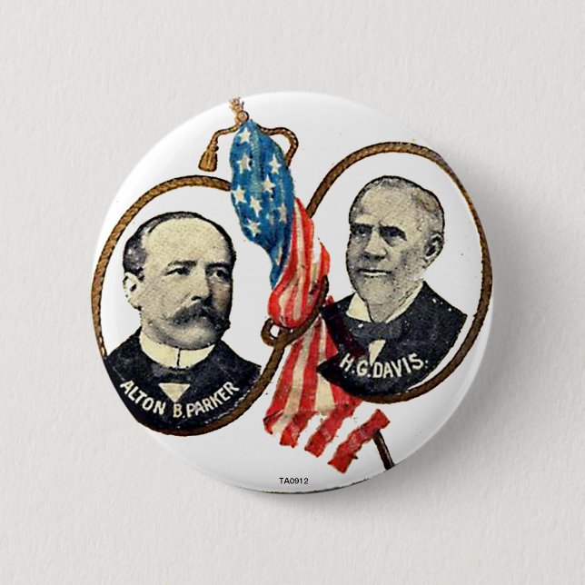 Bóton Redondo 5.08cm Jugate de Parker-Davis - botão (Frente)