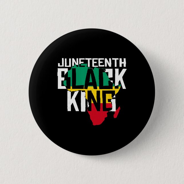 Bóton Redondo 5.08cm Juneteenth Black King  (Frente)