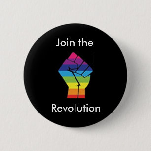Bóton Redondo 5.08cm Junte-se ao botão da revolução do arco-íris
