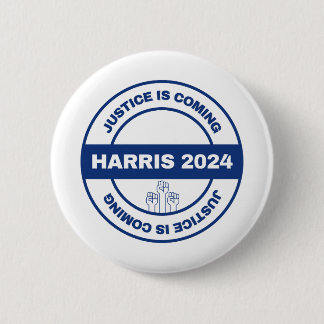Bóton Redondo 5.08cm Justiça está chegando | Eleição de Kamala harris W