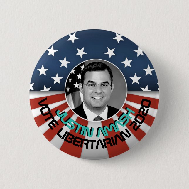 Bóton Redondo 5.08cm Justin Amash 2020 (Frente)