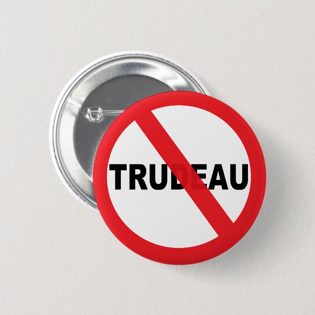 Bóton Redondo 5.08cm Justin Trudeau (Frente & Verso)