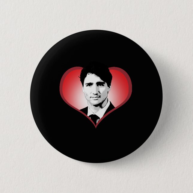 Bóton Redondo 5.08cm Justin Trudeau Heart -.png (Frente)