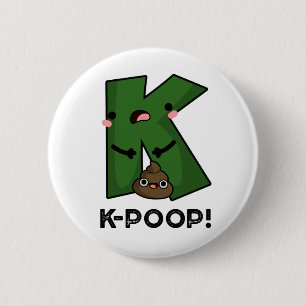 Bóton Redondo 5.08cm K-poop Funny K-pop Poo Pun