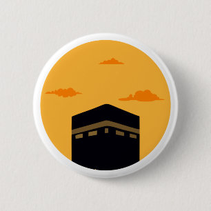 Bóton Redondo 5.08cm Kaaba Masjid al-Haram - Noite