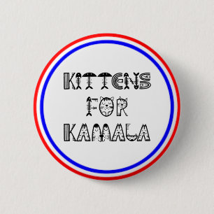 Bóton Redondo 5.08cm KAMALA e KITTENS SÃO PATRIÓTICOS