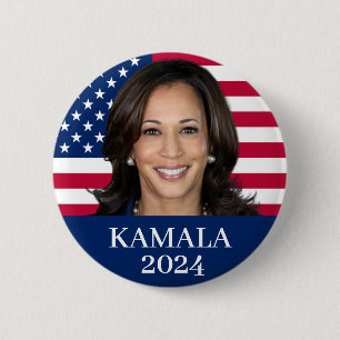Bóton Redondo 5.08cm Kamala Harris 2024