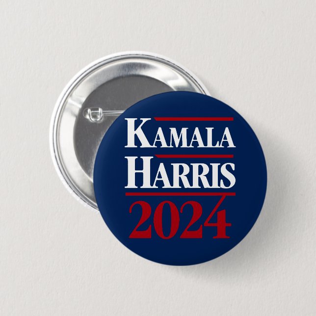 Bóton Redondo 5.08cm Kamala Harris 2024 (Frente & Verso)