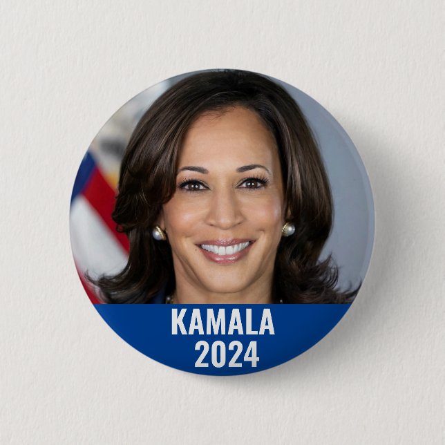 Bóton Redondo 5.08cm Kamala Harris 2024 (Frente)
