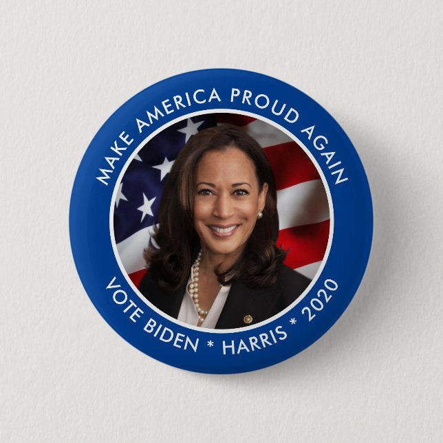 Bóton Redondo 5.08cm Kamala Harris 2024 Collectible Keepsasaame Photo (Frente)