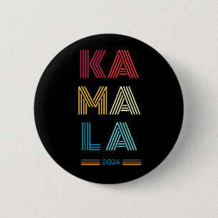 Bóton Redondo 5.08cm Kamala Harris 2024 Eleição Presidencial