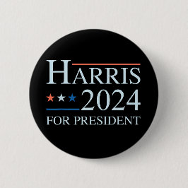 Bóton Redondo 5.08cm Kamala Harris 2024 Para Presidente