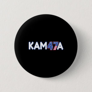 Bóton Redondo 5.08cm Kamala Harris 2024 Senhora Presidente Harris Votaç