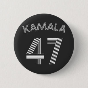 Bóton Redondo 5.08cm Kamala Harris 47º Presidente Eleito Presente