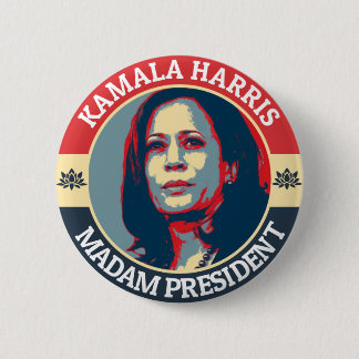 BÓTON REDONDO 5.08CM KAMALA HARRIS MADAM PRESIDENTE