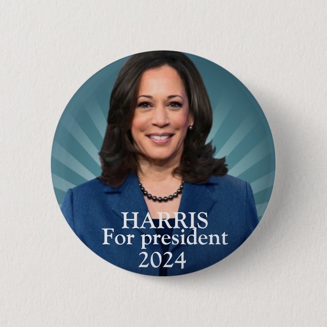 Bóton Redondo 5.08cm Kamala harris para mulheres presidenciais 2024 (Frente)