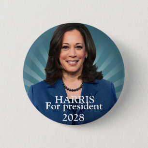 Bóton Redondo 5.08cm Kamala harris para mulheres presidenciais 2028