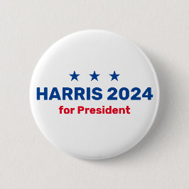 Bóton Redondo 5.08cm Kamala Harris Para O Presidente 2024