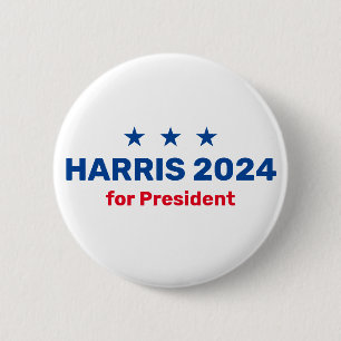 Bóton Redondo 5.08cm Kamala Harris Para O Presidente 2024