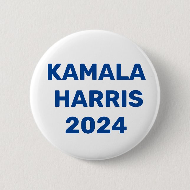 Bóton Redondo 5.08cm Kamala Harris Para O Presidente 2024 (Frente)