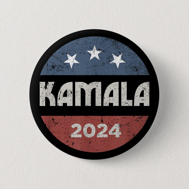 Bóton Redondo 5.08cm Kamala Harris para o Presidente 2024 (Frente)