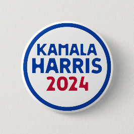 Bóton Redondo 5.08cm Kamala Harris para o Presidente 2024