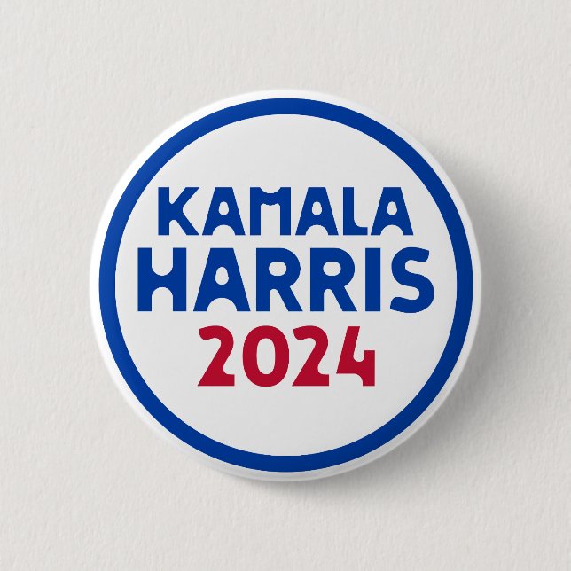 Bóton Redondo 5.08cm Kamala Harris para o Presidente 2024 (Frente)