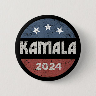 Bóton Redondo 5.08cm Kamala Harris para Presidente 2024