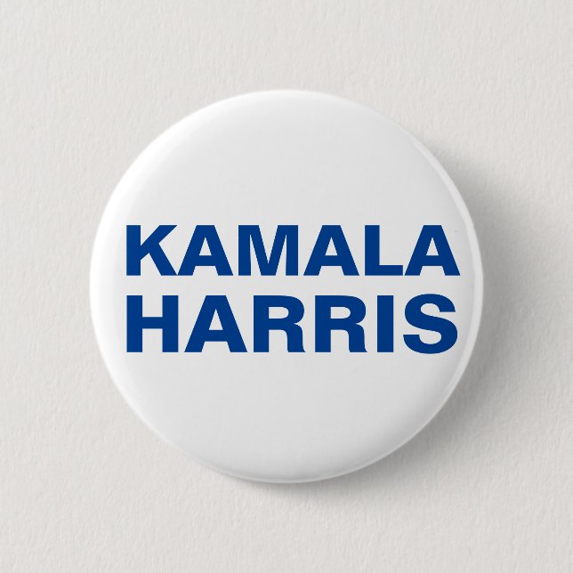 Bóton Redondo 5.08cm Kamala Harris (PERSONALIZÁVEL) Pin (Frente)