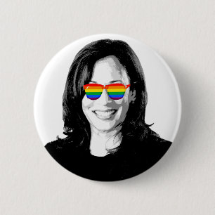 Bóton Redondo 5.08cm Kamala Harris Rainbow Sunglass Coffee Mug