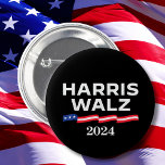 Bóton Redondo 5.08cm Kamala Harris Walz 2024<br><div class="desc">Kamala Harris Walz 2024</div>