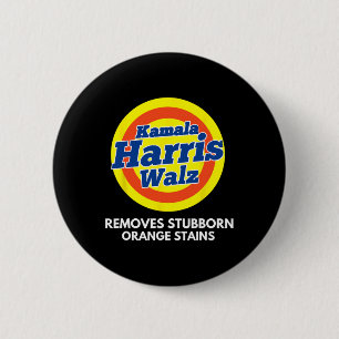 Bóton Redondo 5.08cm Kamala Walz 2024 Presidente Kamala-harris