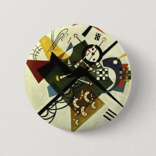 Bóton Redondo 5.08cm Kandinsky em Branco II