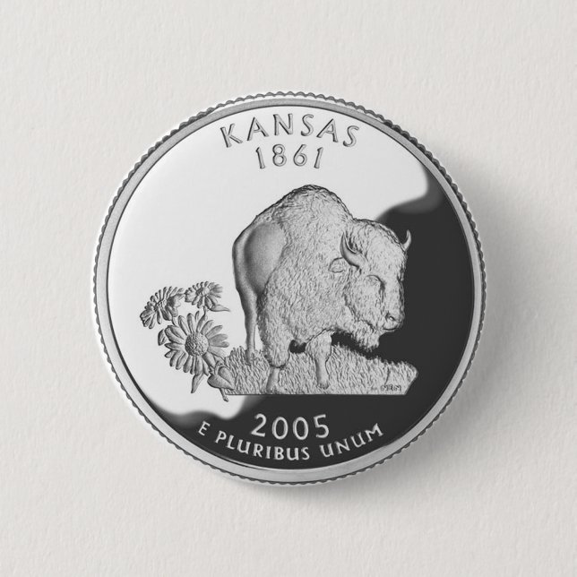 Bóton Redondo 5.08cm Kansas (Frente)