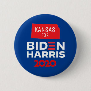 Bóton Redondo 5.08cm Kansas para Biden Harris 2020
