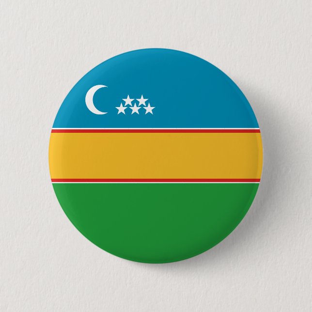 Bóton Redondo 5.08cm Karakalpakstan Flag (Frente)