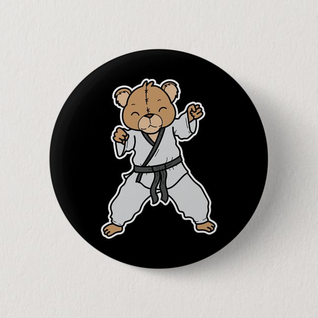 Bóton Redondo 5.08cm Karate (Frente)