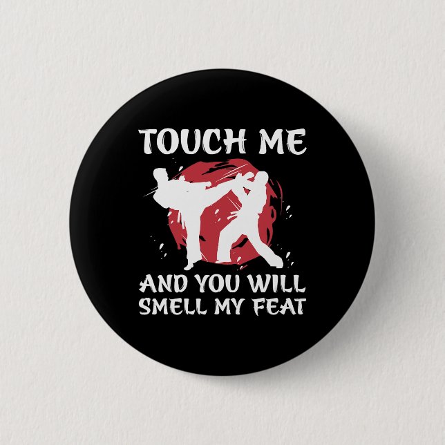 Bóton Redondo 5.08cm Karate Fighter Boy Youth Men Japanese Martial Arts (Frente)