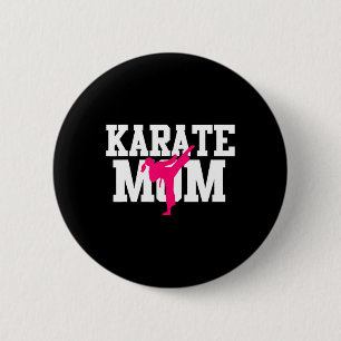 Bóton Redondo 5.08cm Karate Mãe Dia das Mães Artes Marciais Kickboxing