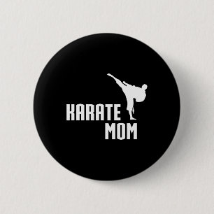 Bóton Redondo 5.08cm Karate Mãe Shirt