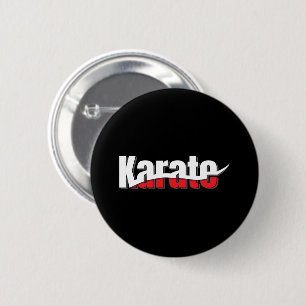 Bóton Redondo 5.08cm Karate Martial Arts Abstrato Swish