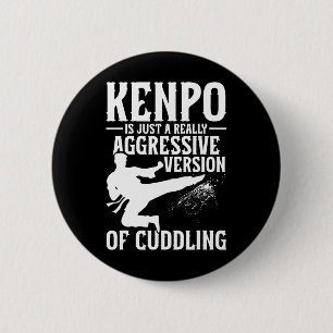 Bóton Redondo 5.08cm Karate Martial Arts Rapariga Lady Kenpo.