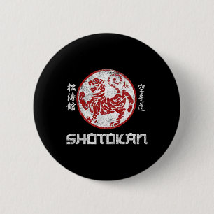 Bóton Redondo 5.08cm Karate - Símbolo Kyokushinkai Shotokan Dojo Traini