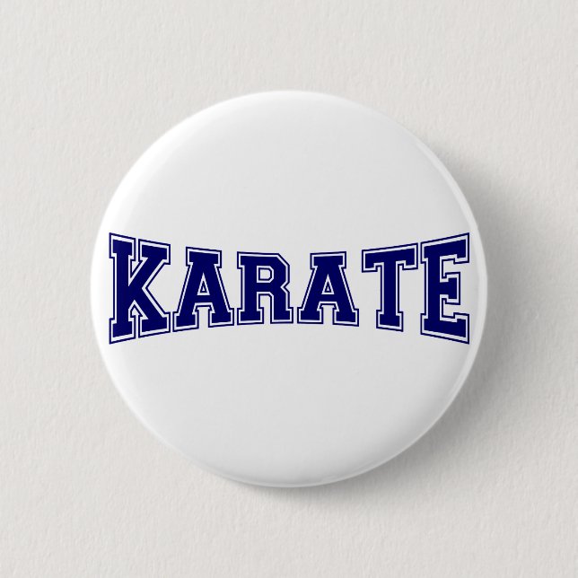 Bóton Redondo 5.08cm Karate University Style (Frente)