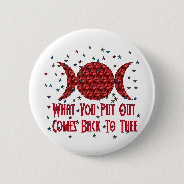 Bóton Redondo 5.08cm Karmas de Wiccan (Frente)